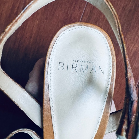 ALEXANDRE BIRMAN
Snakeskin Animal Print ankle T-Strap Sandals with fringes - Picture 13 of 15